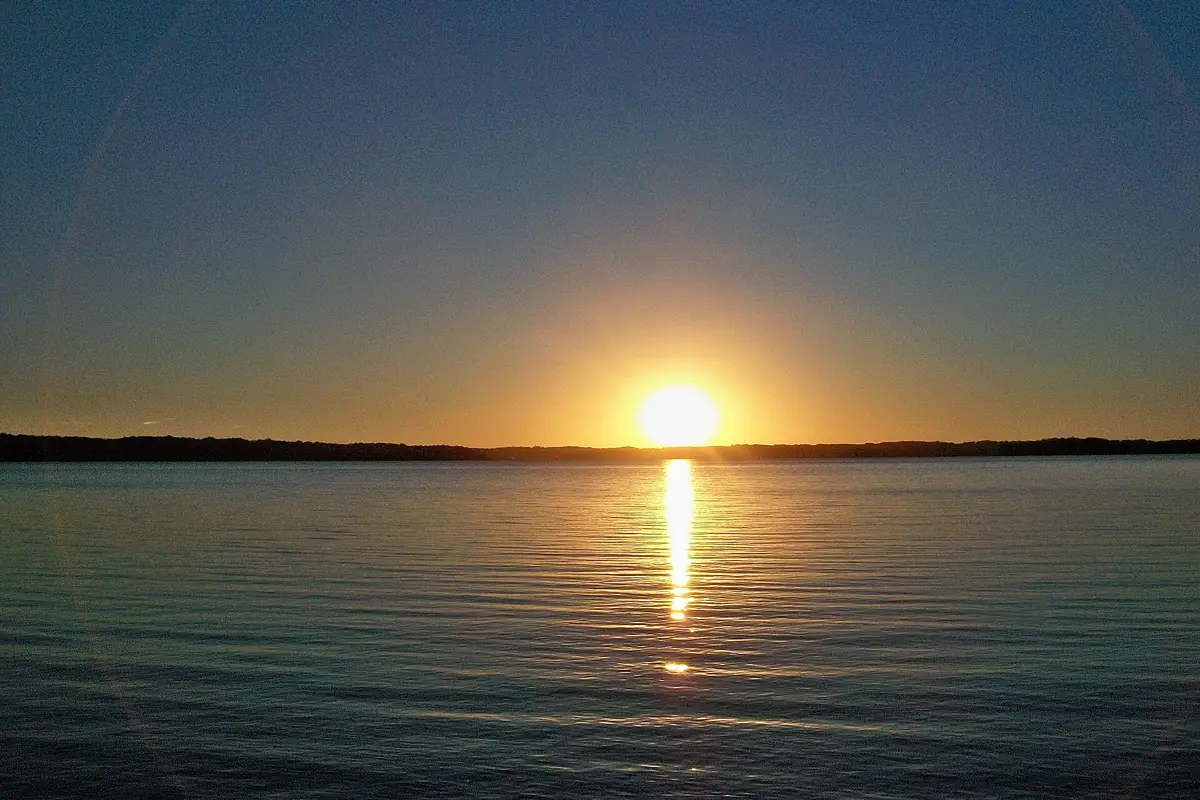 Sunset over Percy Priest Lake near Hermitage, Tennessee